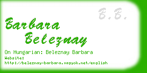 barbara beleznay business card